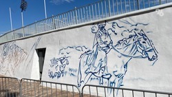 В Ставрополе приступили к созданию муралов на стене стадиона «Динамо» 