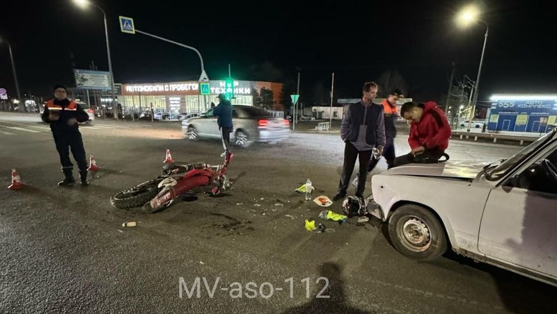 Мотоциклист пострадал в ДТП с легковушкой на Ставрополье